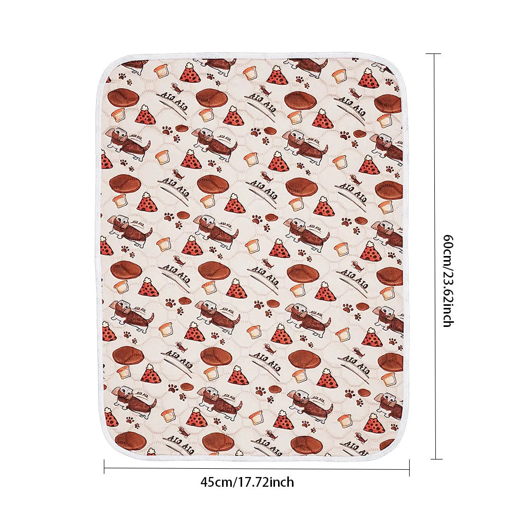 tapis absorbant imperméable chien chat motif pattes coeur lavable antidérapant intérieur moderne bleu