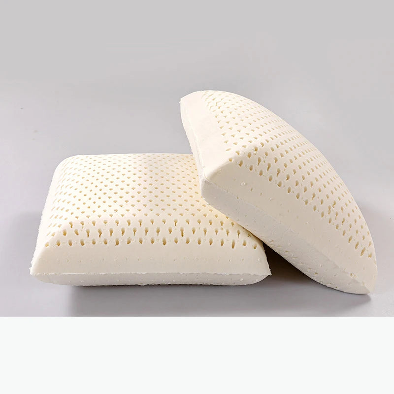 coussin latex naturel polyester blanc perforé contemporain 40x40 40x60 45x45