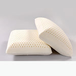 coussin latex naturel polyester blanc perforé contemporain 40x40 40x60 45x45