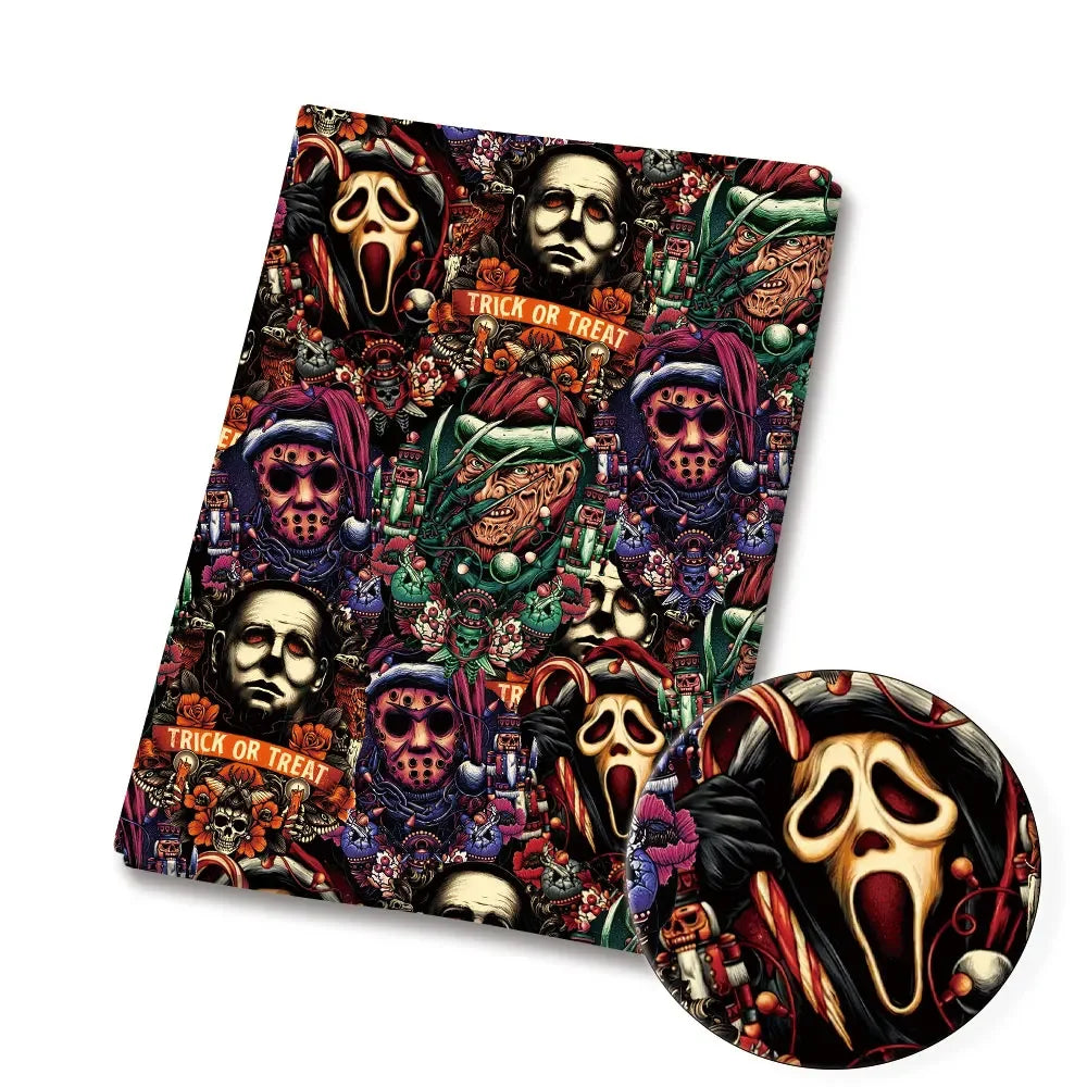 tapis halloween multicolore motifs horreur moderne graphique tissu polyester coton imprimé