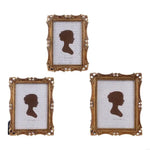 cadres photo vintage or floral strass portraits silhouettes papier texturé semi transparent ornement baroque