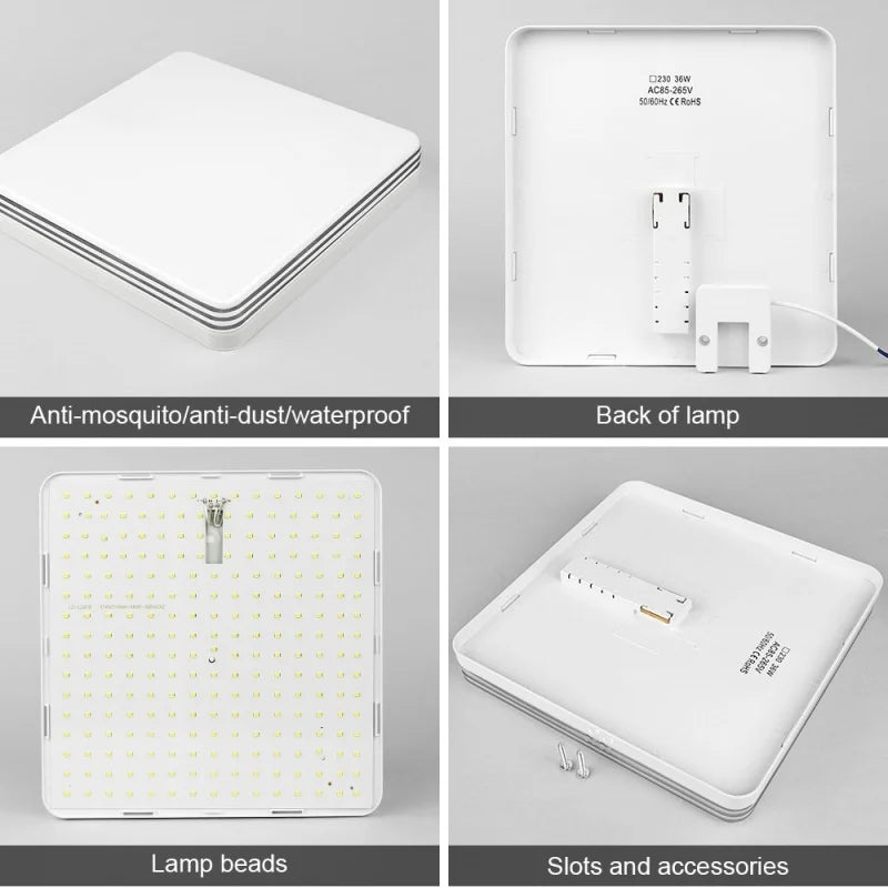 lampe carrée moderne blanc mat clips led facile chambre salon