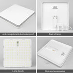 lampe carrée moderne blanc mat clips led facile chambre salon