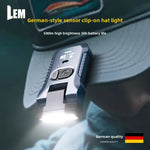 lampe torche gris métallisé rechargeable clips modernes écran led modes sélectionnable bluetooth