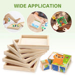 cadres bois naturels classiques différents enfants decoration photo façon rustique