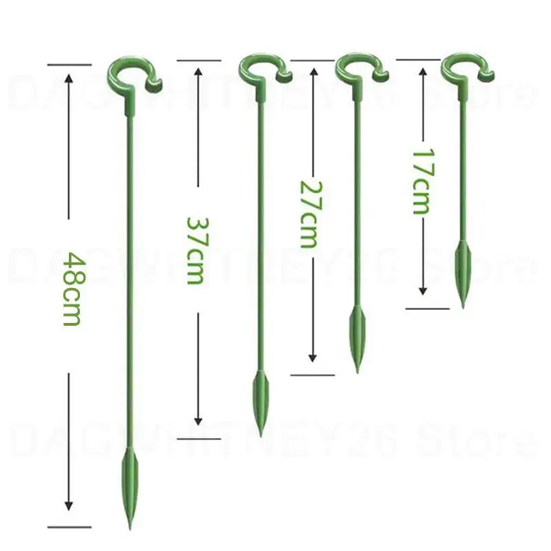 supports plantes tiges vertes modernes 17cm 27cm 37cm 48cm eyelets plastique minimalistes