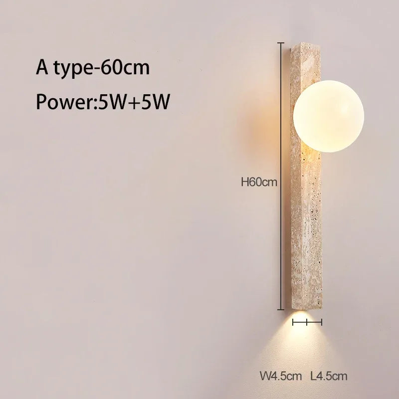 applique murale moderne minimaliste verre blanc beige clair éclairage led 3000k fixée mur