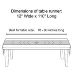 tableau chemin table coton blanc tissé main franges boho artisanal