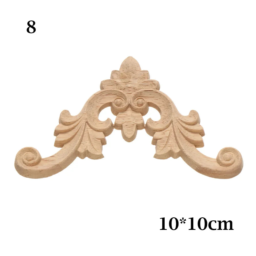 appliques decoratives bois floral sculptees baroques naturelles decoration murale farmhouse classic