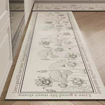 tapis sol absorbant antidérapant motif floral cuisine salle bain couloir maison