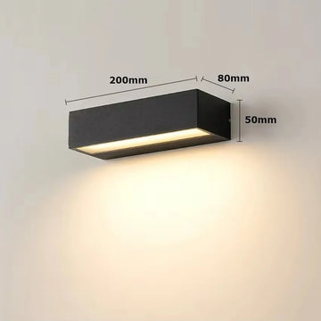 lampes murales modernes extérieures led noires 20 30 50 cm ip65 minimaliste