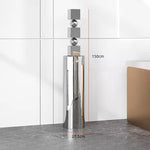 colonne decorative moderne argentee brillante grande dimension salle minimaliste deco intérieure