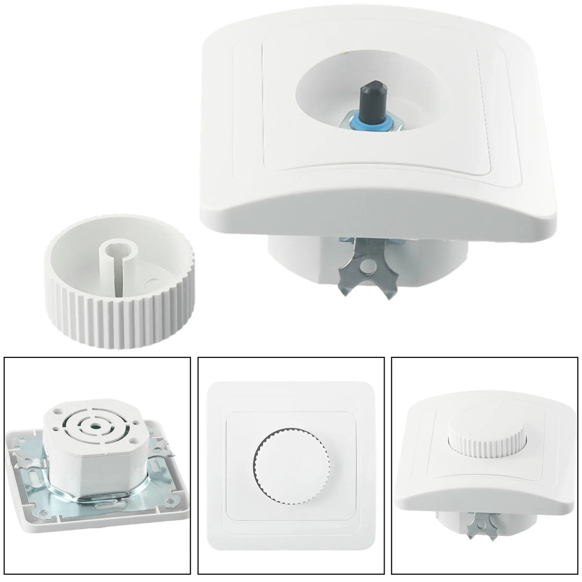 interrupteur led dimmable blanc moderne bouton rotatif variateur 81mm 81mm