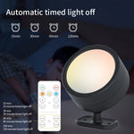 Lampe murale LED moderne rechargeable télécommande noir blanc rond minimaliste
