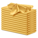 serviettes table satin rose moderne élégantes 12 pièces polyester usage maison restaurant decoration festive