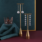 présentoir bijoux doré rangement boucles d'oreilles classique élégant support écrous fixations métal