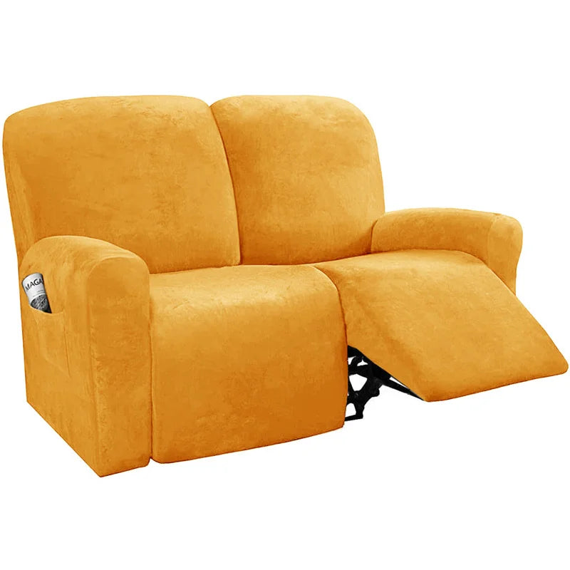 housses canapé relax velours machine lavable moderne rose clair gris bleu marron vert foncé
