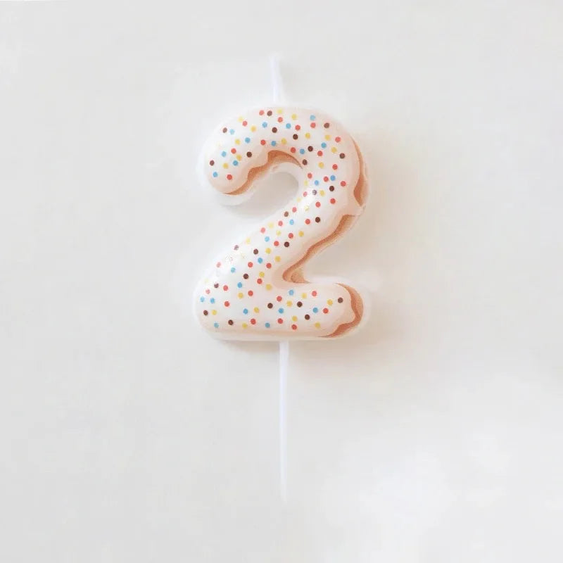 bougies numériques anniversaire formes chiffres couleurs glacées décoratives thème fêtes opaques