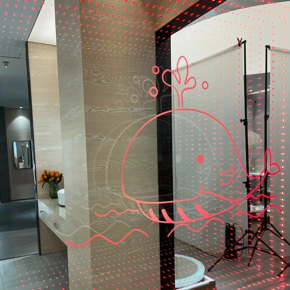 panneau décoratif moderne baleine vagues transparent chambre salle bain déco murale métal led