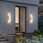 applique murale moderne extérieure led 18w 41cm noir résistante ip65 aluminium
