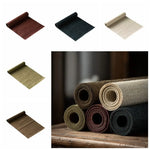 tapis lin marron clair moderne rustique texture tissée 60cm 20cm adhésif