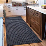 tapis moderne gris marron rouge lignes horizontales anti glisse imperméable