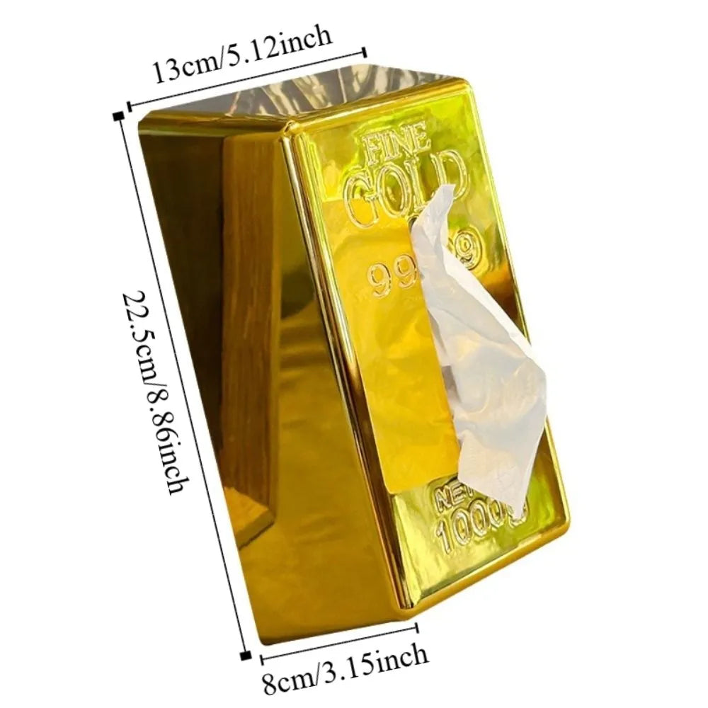 boîte mouchoirs or brillant moderne imprimé fine gold 9999 net 1000g