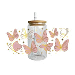 autocollants papillons fleurs tasse imperméable adhésif floral transparent amerique bricolage