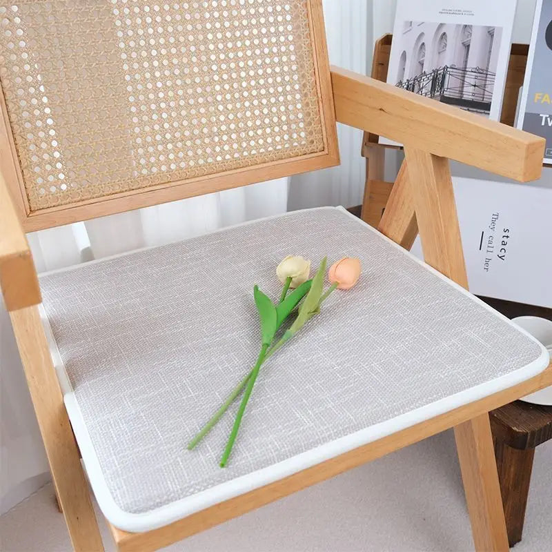 coussin siège fibre polyester coton antidérapant moderne imperméable beige gris bleuversible portable