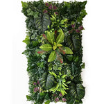 panneau mural artificiel herbe feuilles vert moderne décoration extérieur accroché maison festive