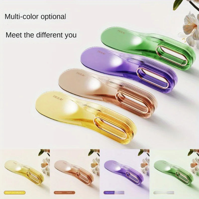 support lit transparent moderne adhésif vert violet doré jaune lavable main