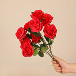 décoration intérieure bouquet roses artificielles violet rouge classique mariage anniversaire baby shower