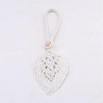 rideaux macramé boho franges beige vert gris jauneclair