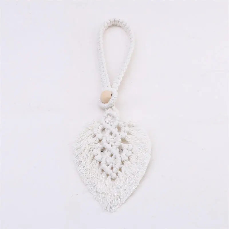 rideaux macramé boho franges beige vert gris jauneclair