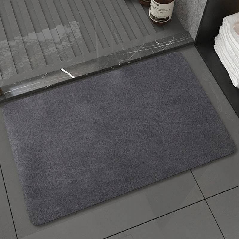 tapis absorbant rapide diatomite antidérapant moderne salle bain entrée cuisine noir gris doré
