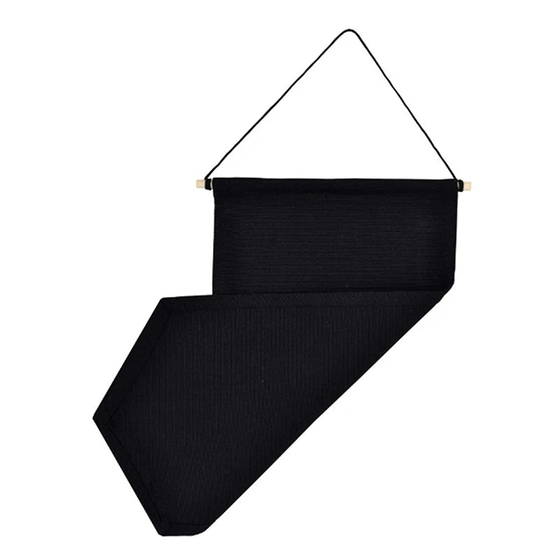 bannières décoratives modernes minimalistes tissu beige noir pins texture tissée