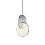 suspension lumineuse contemporaine dorée blanche métallique minimaliste salon chambre d'hôtel