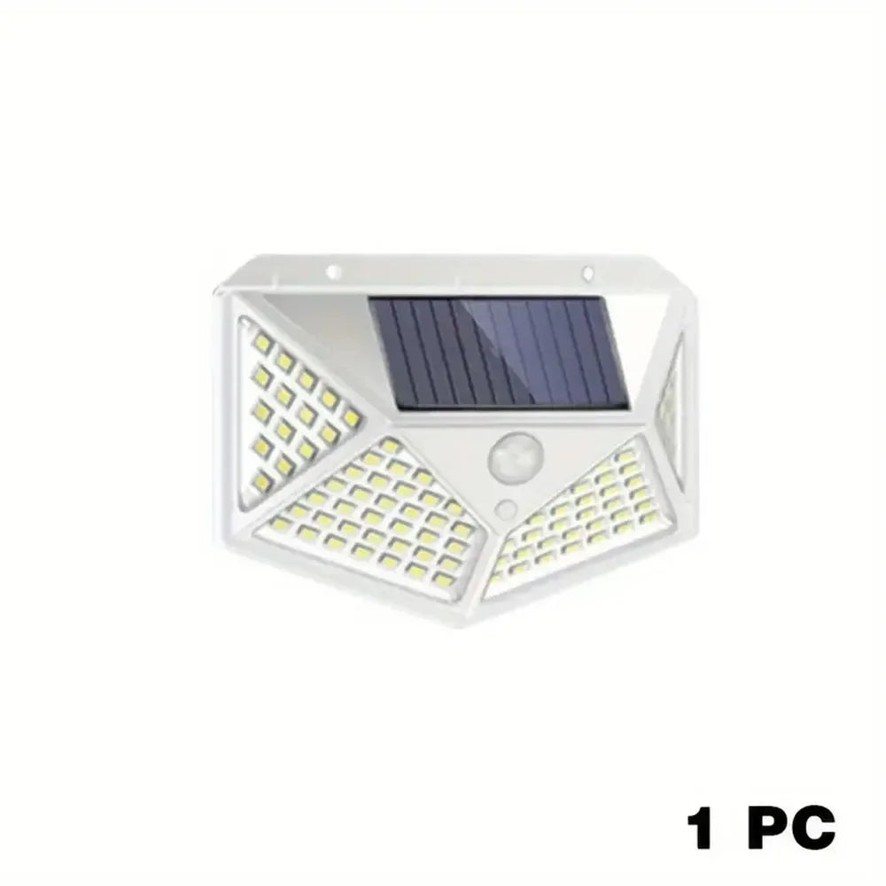 lampe solaire murale blanc grille led moderne vis fixation panneau solaire controle