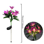 fleurs artificielles led solaire rouge jaune rose blanche orange jardin extérieur