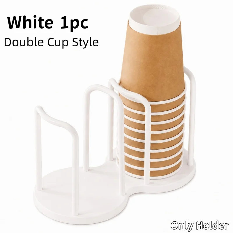support tasses réutilisable moderne plastique imitation bois blanc tasses carton cuisine
