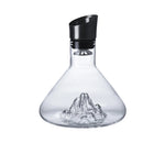 carafe vin transparente montagne dorée moderne 1,5 litre aérateur intégré