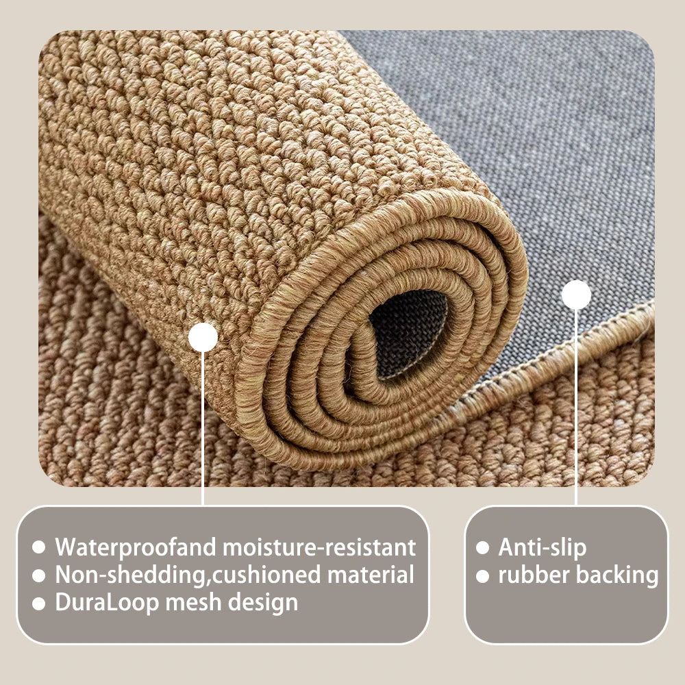 tapis moderne gris beige antidérapant texture bourgeon couloir entrée bain adultes