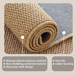tapis moderne gris beige antidérapant texture bourgeon couloir entrée bain adultes