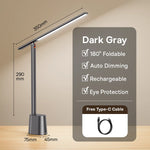lampe pliable gris métallisé moderne ampoules led rechargeable interrupteur tactile finition froissée