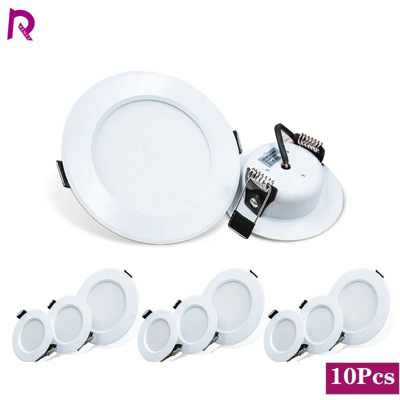spots led blancs 3w 5w 7w 9w 12w 15w cold warm white modernes clips