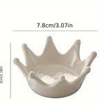 organisateur bijoux céramique blanc crème noir émaillé octogonal moderne royal
