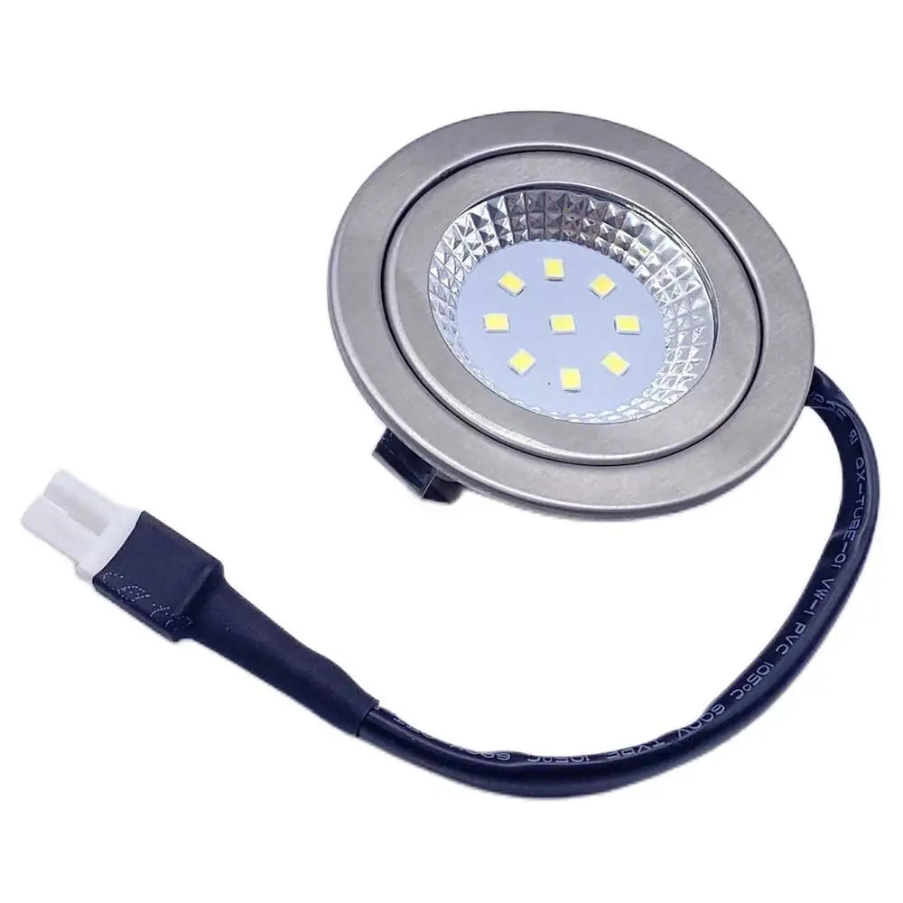 spots led gris métallisé blanc froid 120° angle faisceau moderne vis câble noir connecteur