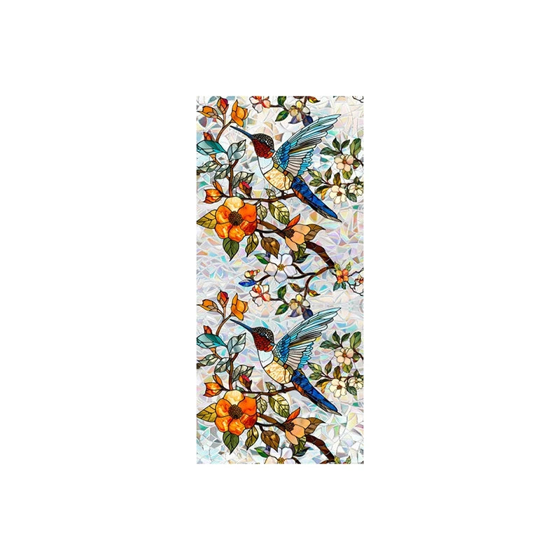 film fenêtre décoratif papillons roses feuilles adhésif multicolore protection uv artiste DIY