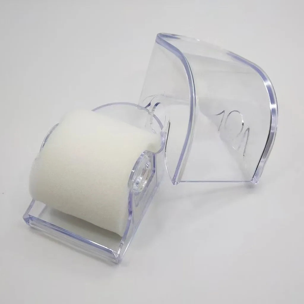 support rouleau papier toilette adhésif moderne transparent légèrement opaque sans motif