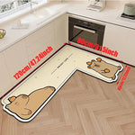 tapis cuisine dessin animé personnages chiens happy time enjoy life polyester antidérapant moderneintérieur